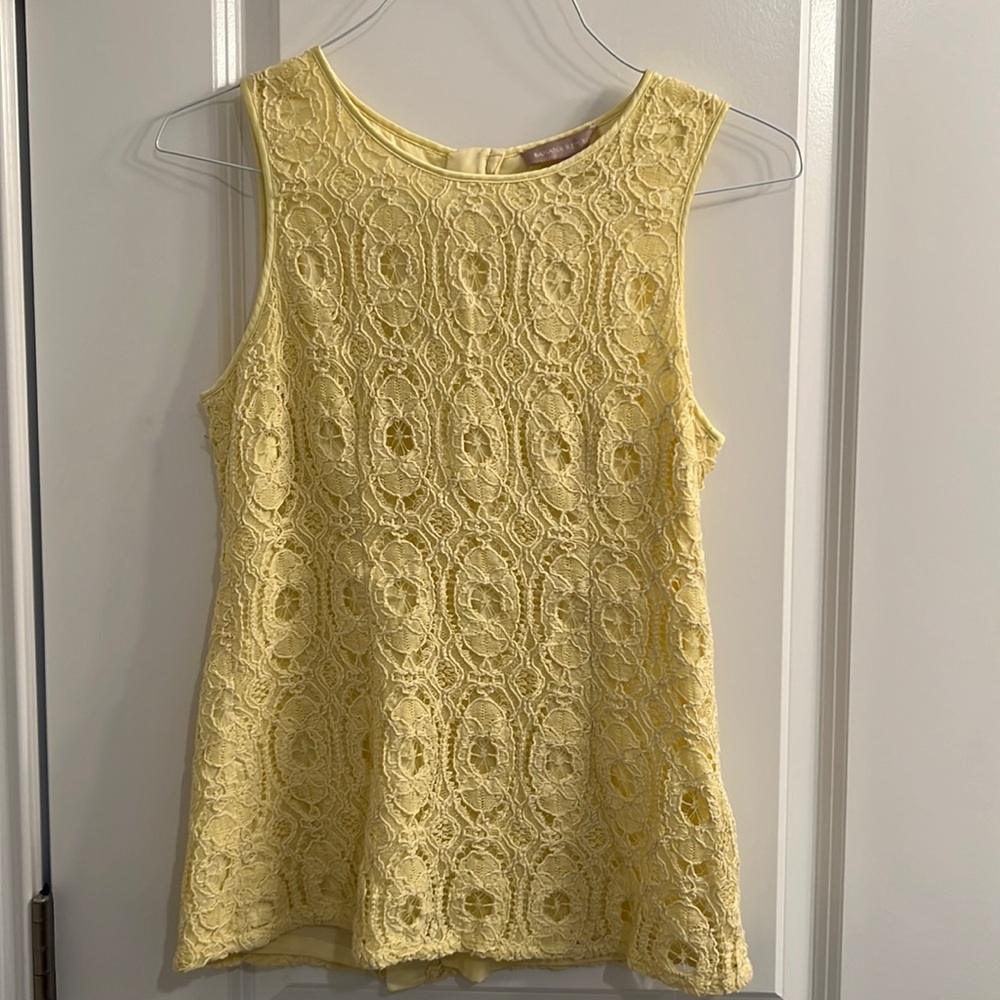 Banana Republic Yellow Lace Tank 8